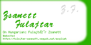 zsanett fulajtar business card